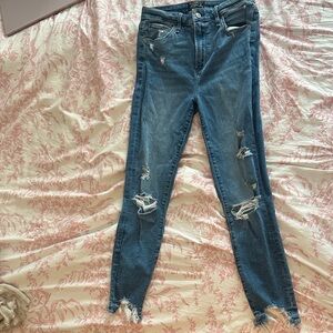 Abercrombie & Fitch Raw Hem Ripped Skinny Jeans